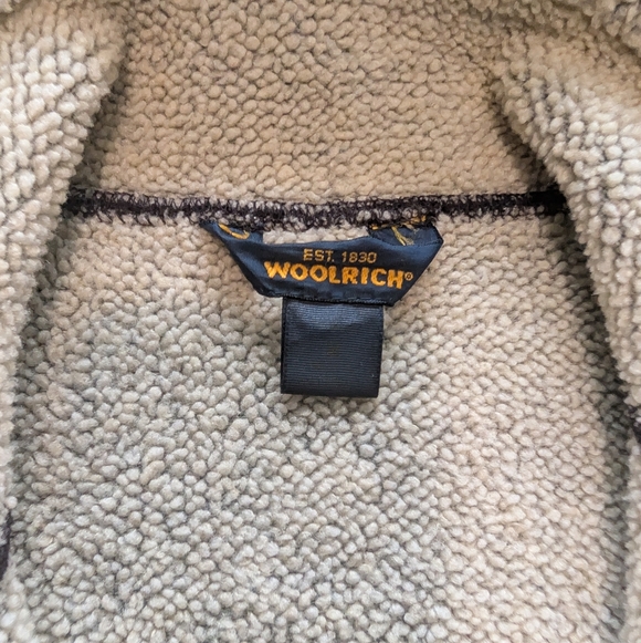 Vintage Woolrich Full Zip Fleece Sherpa Lined Jacket Sz M Granola Cabincore Eco - Picture 9 of 13